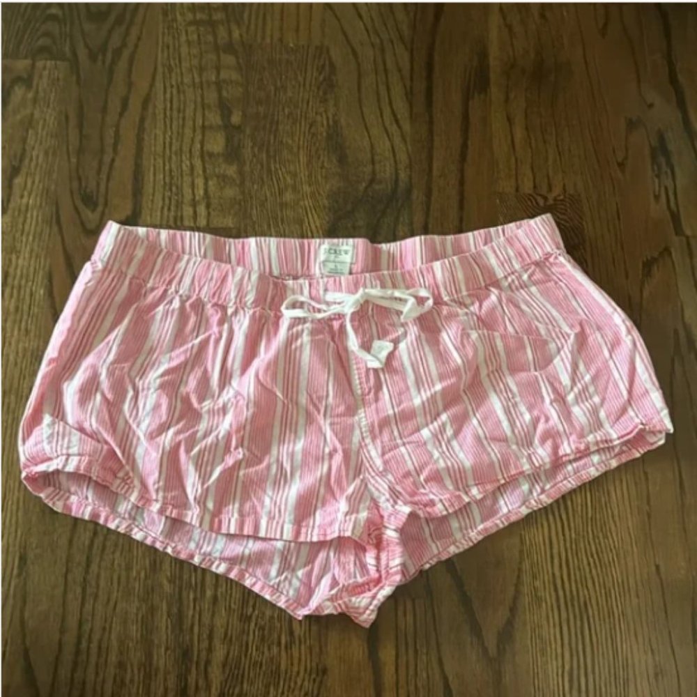 J.Crew Pink Striped pajama shorts - Picture 2 of 7